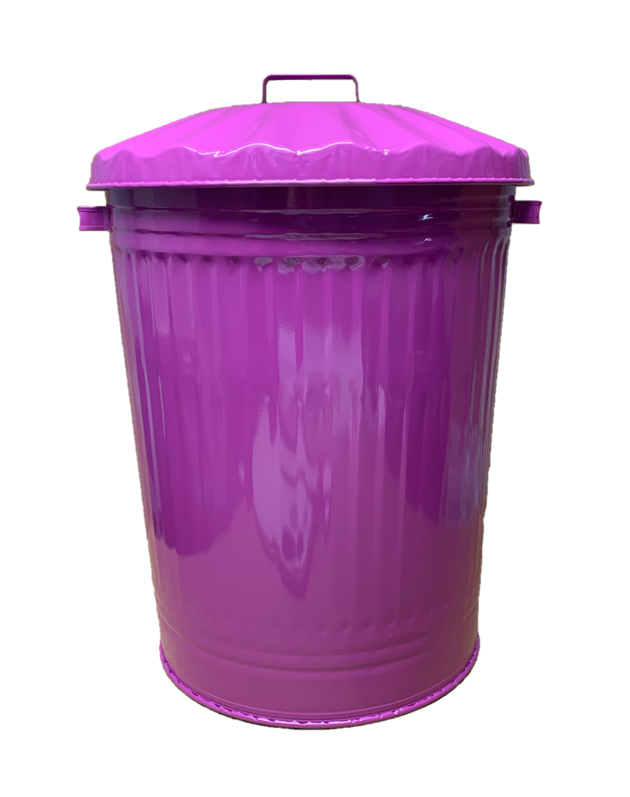 PURPLE LARGE 90L METAL DUSTBIN TRASH RUBBISH RECYCLE WASTE BIN PARASENE