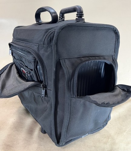 Preowned Tumi Made in USA Black 18” Wheeled Carry On Pilot Briefcase 2275D3 - Picture 6 of 17