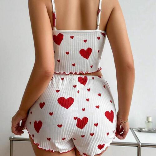 Sommer Damen Rundhals Tank Tops und Shorts Pyjama Set Sexy Pyjama Nachtwäsche - Bild 4 von 9