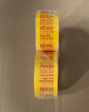 4 ROLLS OF OFFICIAL EBAY YELLOW BRANDED TAPE PACKING SHIPPING SUPPLIES 75' x 2"