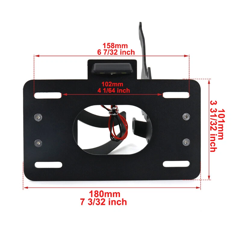 Soporte de matrícula lateral apto para Kawasaki VN800/Vulcan 800 95-06 Foto 2 de 4