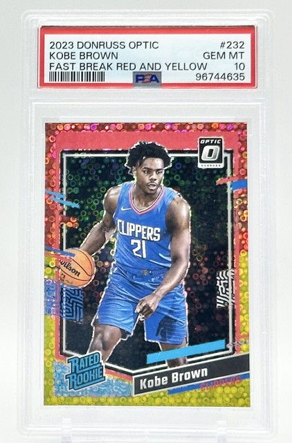 2023 -24 Panini Optic Kobe Brown Red and Yellow Fast Break /7 SSP