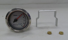 TRIM GAUGE SILVER BEZEL & GRAY FACE MARINE BOAT