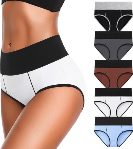 Eiggam Underwear for Women Cotton High Waist Panties Full Coverage Briefs Soft S - Picture 10 of 17