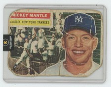 1956 Topps White Back Mickey Mantle #135 New York Yankees