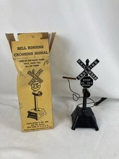 LOUIS MARX BELL RINGING CROSSING SIGNAL W/ BOX UNTESTED