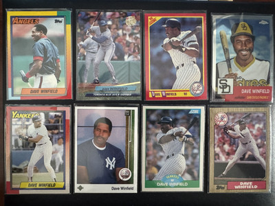 DAVE WINFIELD Throwback Lot of 8 MLB Superstar Yankees, Padres, Free Ship 1123