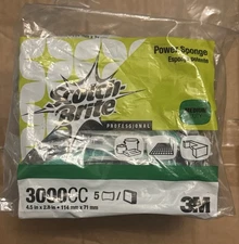 Brand New 3M Scotch Brite Professional Power Sponge 3000CC Medium Duty 5 Pack