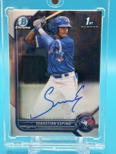 Sebastian Espino 2022 Bowman Chrome 1st Autograph Auto #CPA-SE Toronto Blue Jays