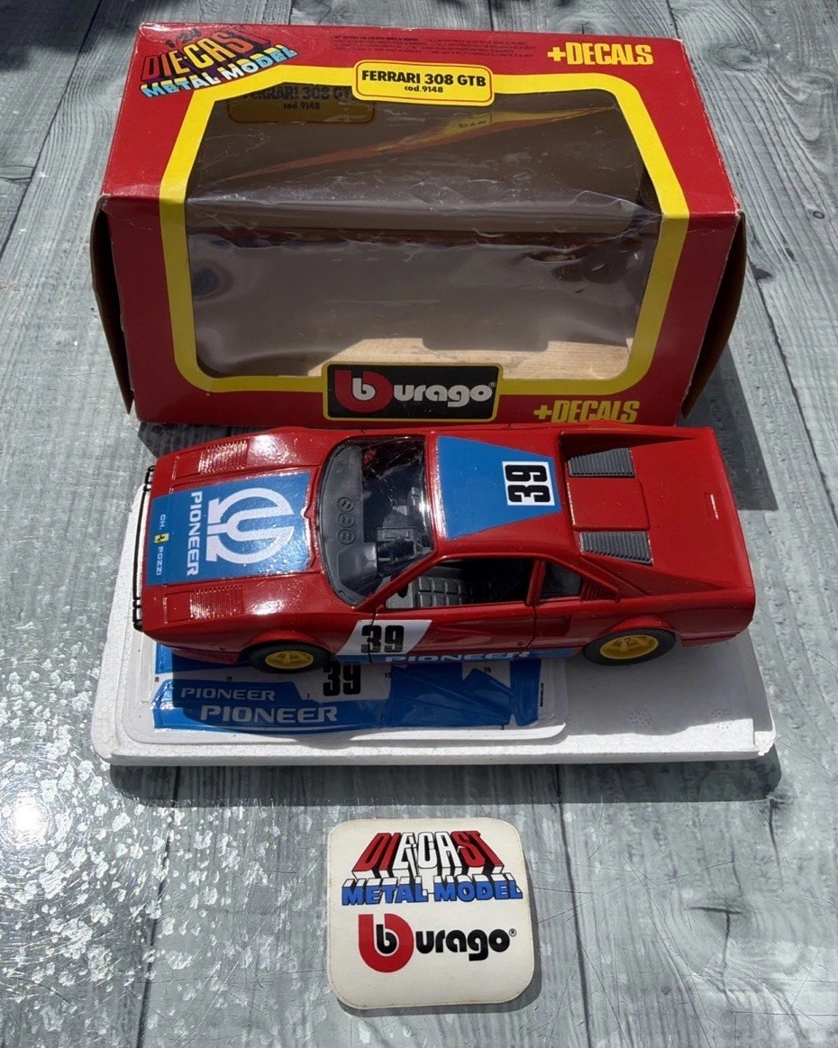 Bburago Ferrari 308 GTB Group 4 Rally Car 1:24 Vintage 1980s Diecast #9148 Boxed