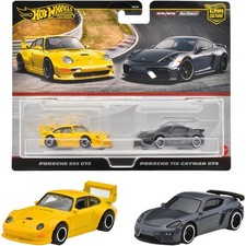 Hot Wheels Car Culture PORSCHE 993 GT2 and PORSCHE 718 CAYMAN GT4 1:64 Diecast
