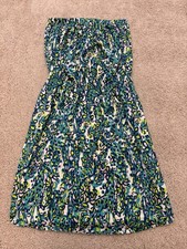 Lilly Pulitzer Windsor Strapless Dress Sea Blue Women's Size Medium Stretch XS