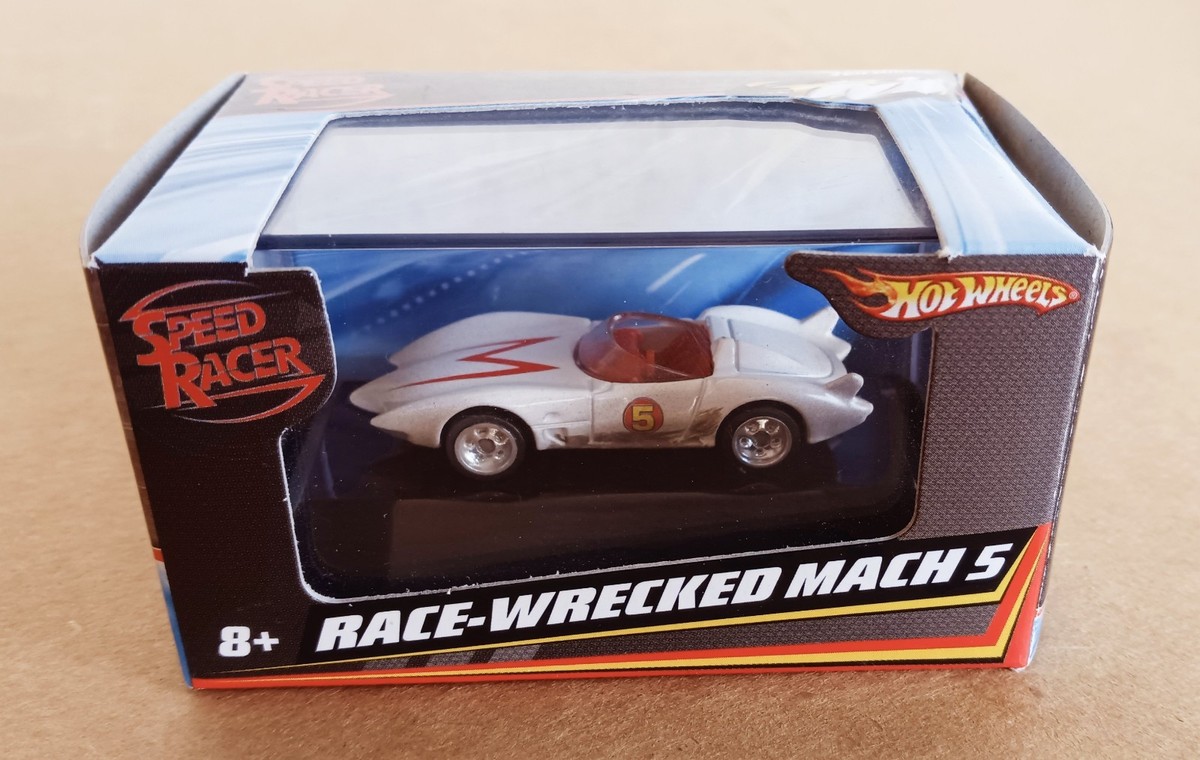 2008 HOT WHEELS SPEED RACER RACE WRECKED MACH 5 NIB 1:87 SUPER