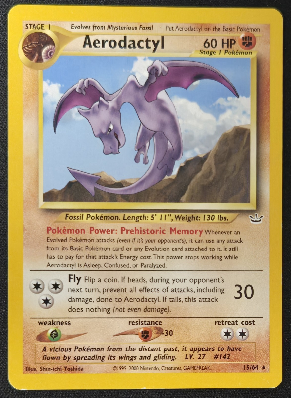 Aerodactyl 15/64 Neo Revelation Non Holo Rare WoTC Pokémon Trading CG 2000 LP
