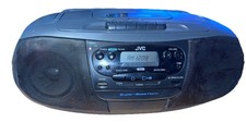 JVC RC-QS11 Compact CD AM/FM Radio Cassette Player Boombox Remote Works Fine