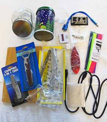 Houseware Items Kitchen Sewing Scissors Chargers Containers and MORE than Shown