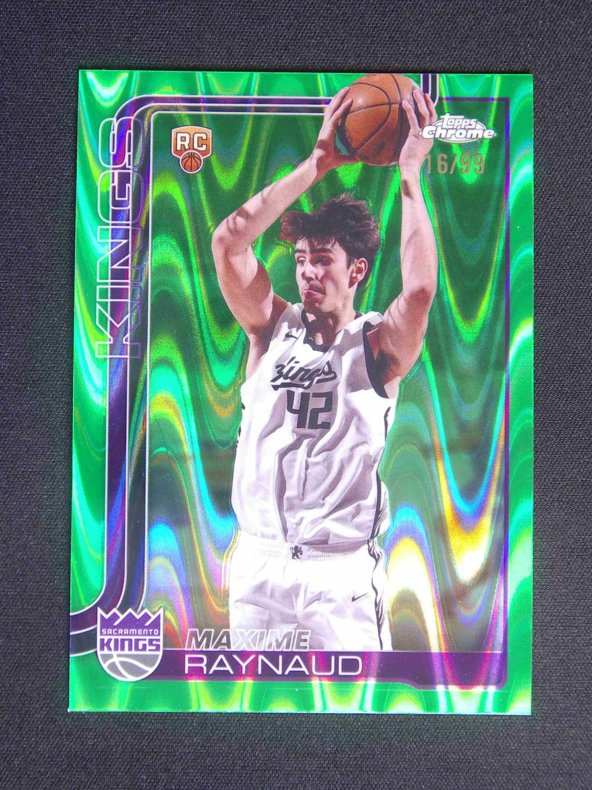 2025-26 Topps Chrome Maxime Raynaud #293 RC Rookie Green Raywave Refractor /99