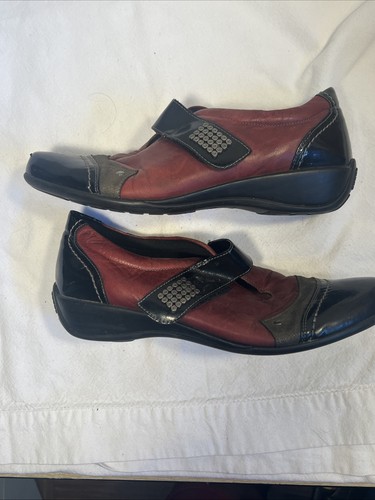 Remonte Women’s Size 42 Red Black Gray Self-fasteners Closure - Picture 6 of 10