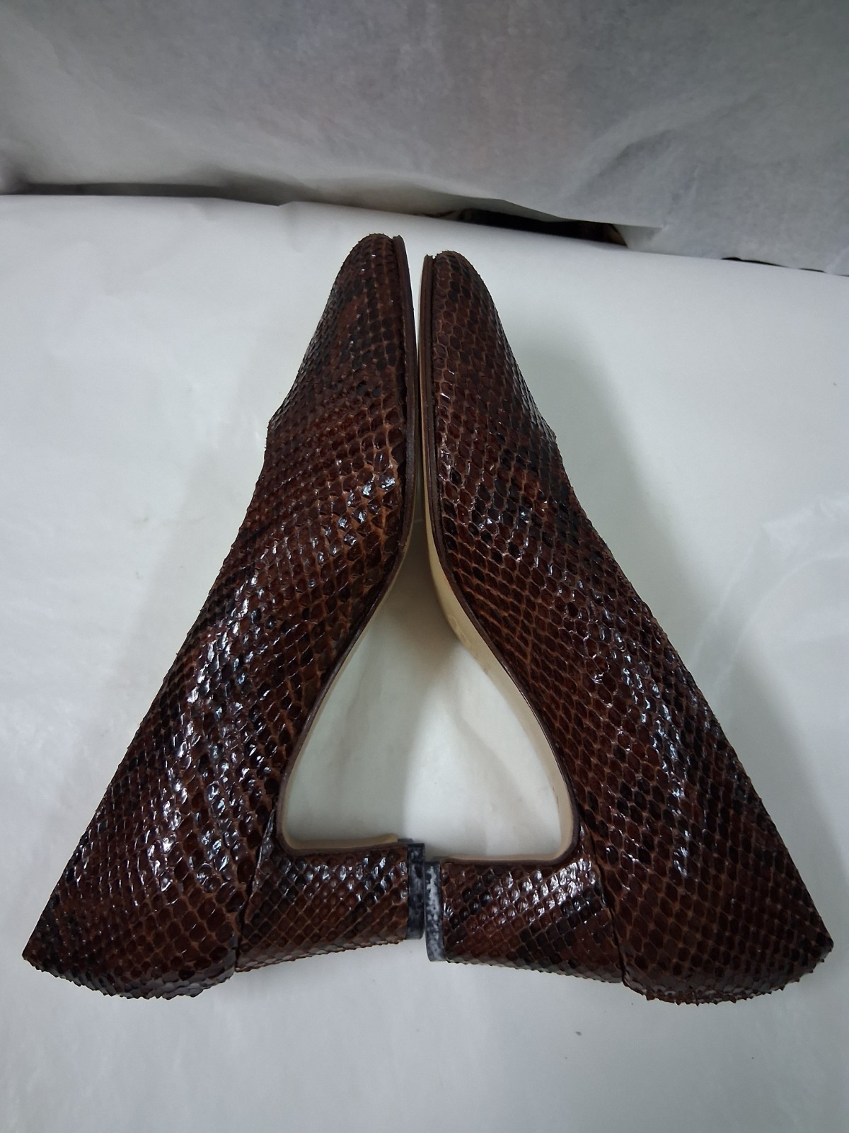 Womens Genuine Snake Leather Python Lizard Shoes … - image 5