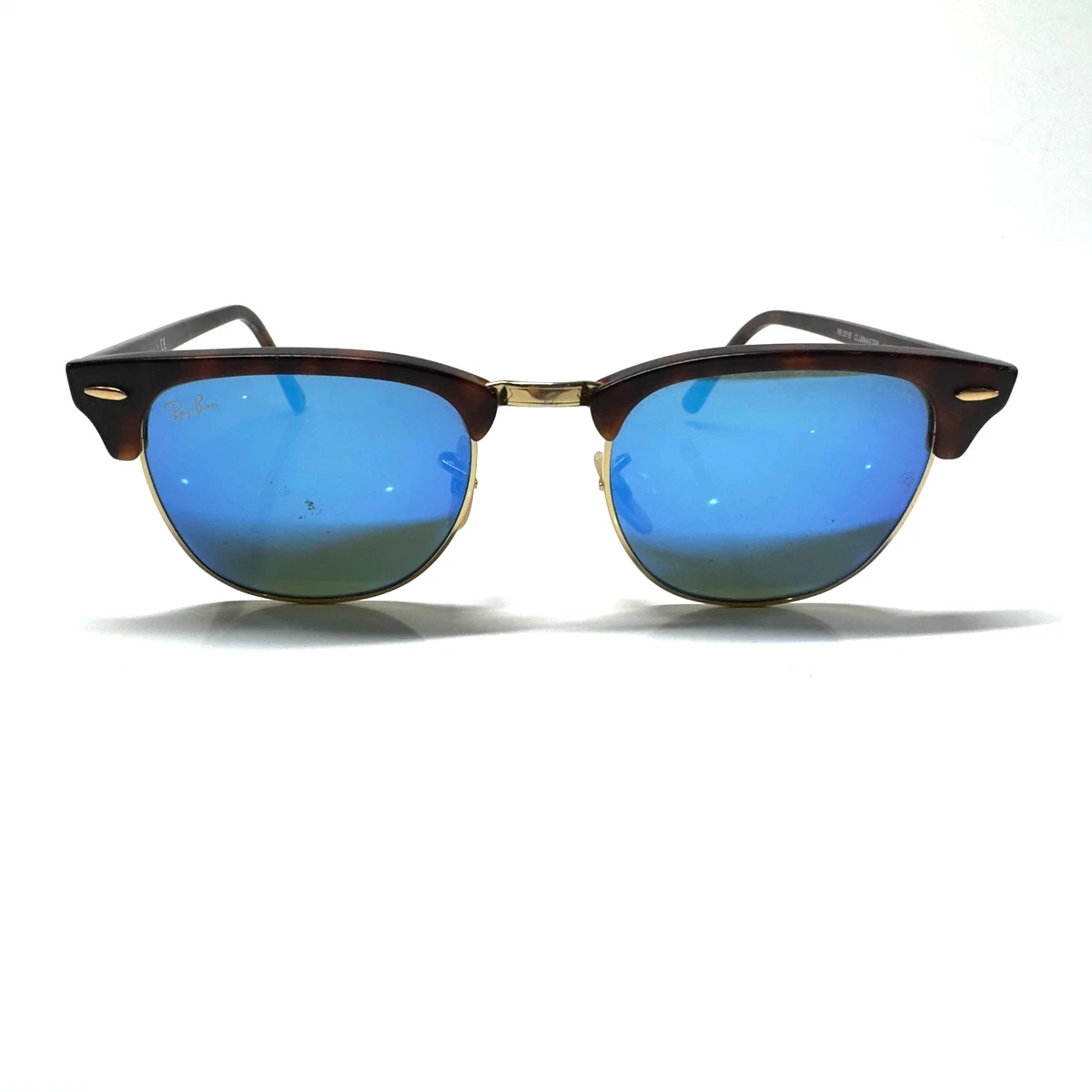 Ray-Ban Clubmaster Sunglasses - Black Frame, Blue Mirrors Ray-Ban Clubmaster Black Blue Sunglasses for Men for sale | eBay main image 2