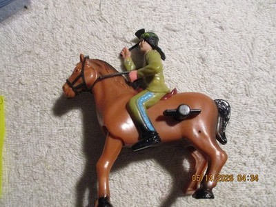Wild West Indian Wind up Plastic Toy Riding Horse Working Condition