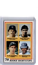 1978 Topps #707 1978 Rookie SS (Klutts / Molitor / Trammell / Washington)