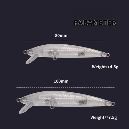 20 Stück Floating Minnow Blanks unlackiert Wackelkörper Forellenköder DIY Barschköder - Bild 6 von 6