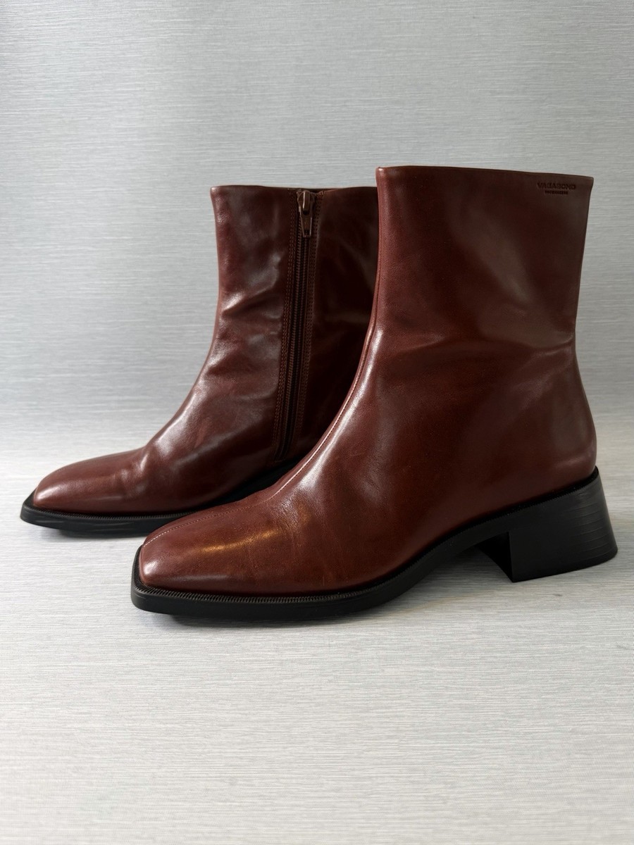 Vagabond Blanca Ankle Boots Chestnut Brown Leather Size 38 NWOT | eBay