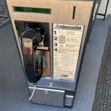 Vintage Pay Phone In Nice Condition Ambassador Digital Display Not Tested 