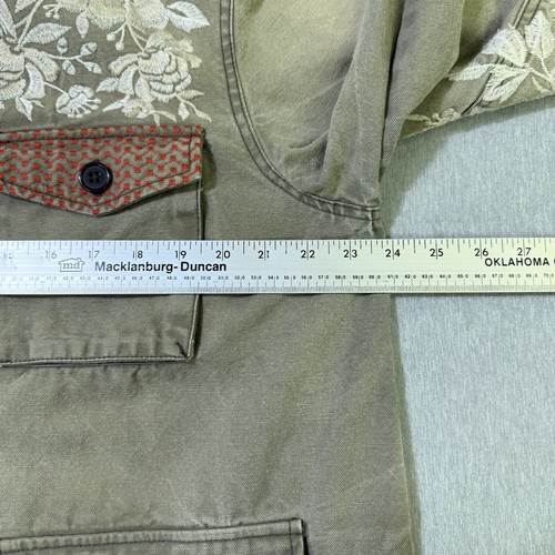 Johnny Was Workshop Jacke Damen L Violette Ösen bestickt Militär Safari - Bild 14 von 18