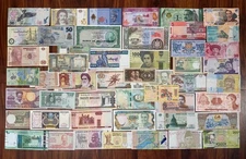 From 50 different countries! 50 different World Banknotes! UNC. See country list