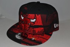 New Era Chicago Bulls Black NBA Tip Off 9FIFTY Mens Snapback Cap Hat NEW