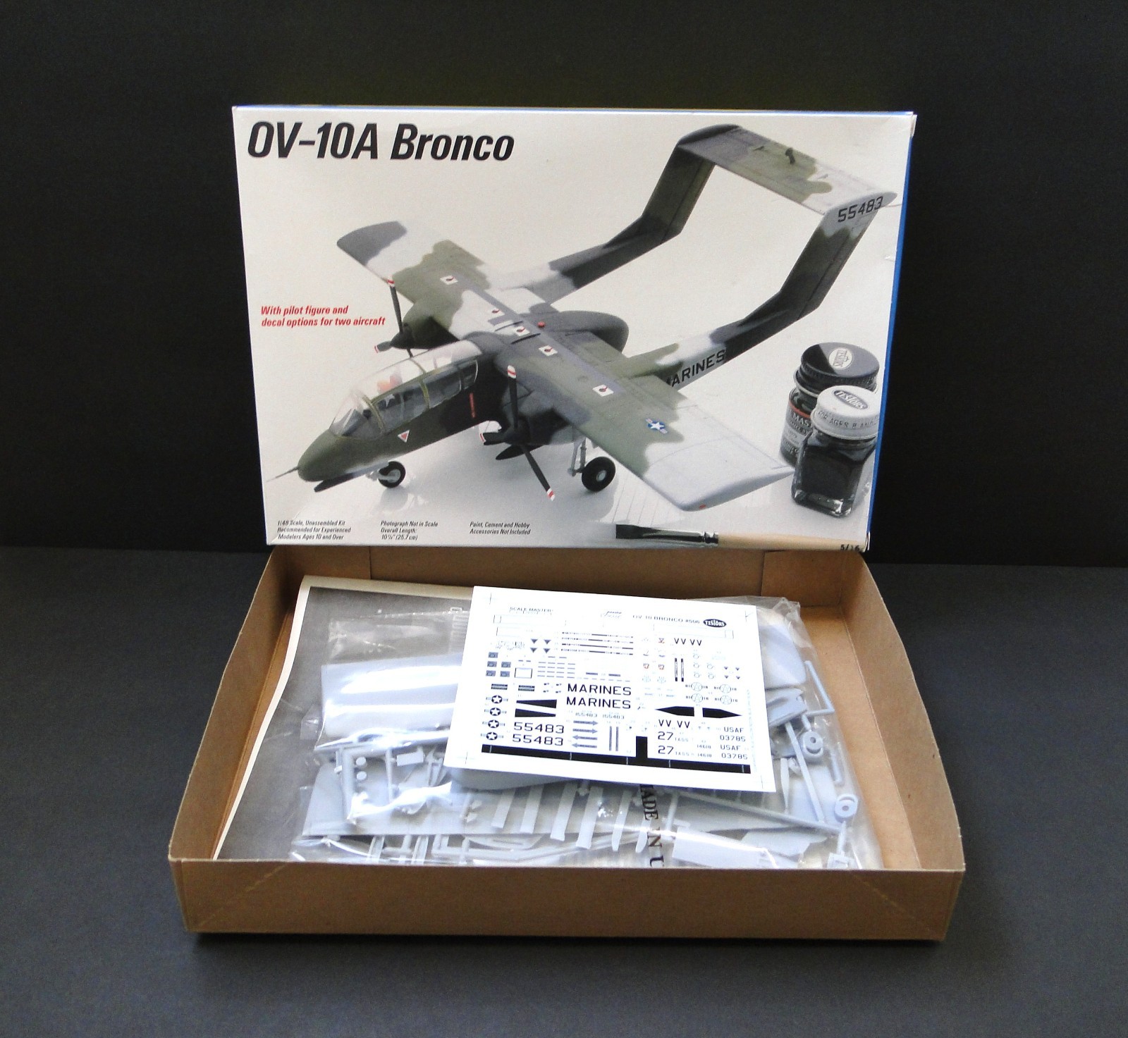 Vintage 1988 Testors: OV-10A Bronco Plastic Model Kit 1/48 Scale