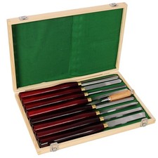 8 Pcs Wood Lathe Chisel Set, HSS Steel Turning Tools with Beech Wood Handles
