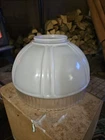 Antique Vtg Milk Glass Lamp Shade Oil Student 10" Fitter ~ Coleman Aladdin Rayo