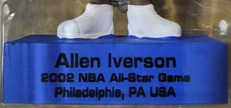 Allen Iverson Bobblehead 2002 edición especial All-Star con tarjeta UD SELLADA Sixers Foto 3 de 4