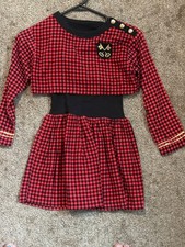 vintage girls size 8 plaid dress