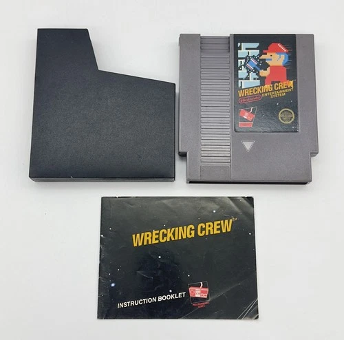 NES Nintendo Wrecking Crew 5 Screw TESTED Authentic Cart Sleeve Manual VGC