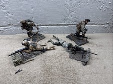 McFarlane Military Figures Lot Of 4! Sniper/Saw Gunner/Radioman/M-60