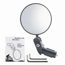 Bike Rear View Mirror Reflector Adjustable Rotatable Handlebar Mirror Clear Rear