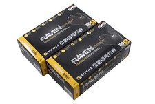 SAS Safety 66517 2 Pack Raven Powder-Free Dispos Black Nitrile 6 Mil Gloves, Med