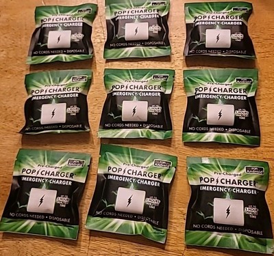 Lot Of 9--Pop Charger, Emergency Charger, for Android MICRO USB