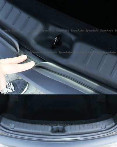 FOR 2025+ TESLA MODEL Y JUNIPER TPE REAR TRUNK SILL GUARD BUMPER PROTECTOR COVER - Foto 4 di 5
