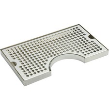 Beer Drip Tray 12" x 7" Stainless Steel Keg Surface Mount No Drain Keg Drip Tray