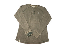 Kangol Mens S Small Henley Shirt Waffle Knit ...