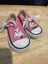 Converse All Star Pink Sneakers Shoes Low Top Baby Toddler Size 4