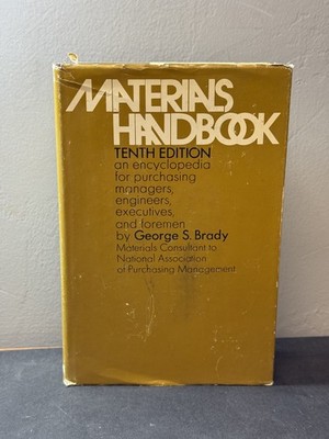 Materials Handbook Tenth Edition George S. Brady 1971 Hardcover Reference Book