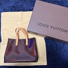 Louis Vuitton Reade PM Handbag Amarante Leather Shoulder Bag Damaged