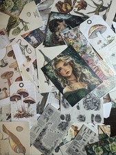 200 cottage core mystical forest kit Lot Junk Journal Ephemera