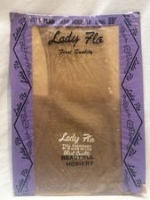 VTG 60s Nylon Hosiery Beige New In Package Lady Flo 10 Long